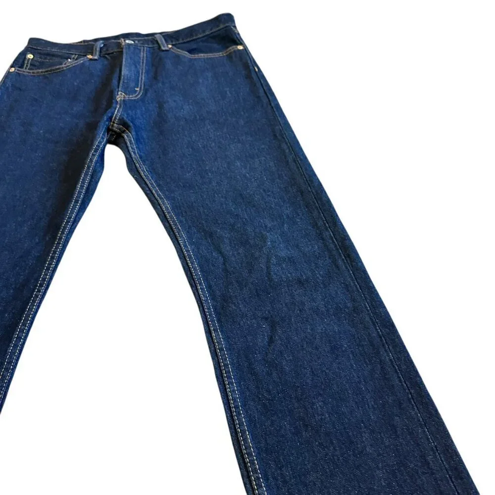 Levi's 505 Dark Wash Denim Jeans Regular Fit Straight Leg Size 33 x 30 Mens NWOT